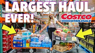 🤯 OUR BIGGEST HAUL EVER INSANELY MASSIVE COSTCO HAUL SHOPPING AT COSTCO FOR HUGE PARTY HAUL SNACKS [upl. by Soinski]