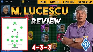 M LUCESCU 433 MANAGER REVIEW  NEW DYNAMO KYIV MANAGER  PES 2021 MOBILE [upl. by Attela736]