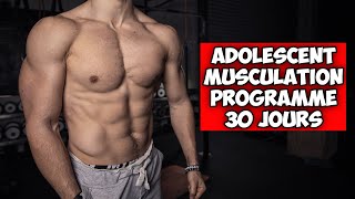 Adolescent programme musculation complet 30 jours  10min à la maison sans matériel [upl. by Madel]