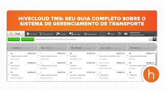 Hivecloud TMS Seu guia completo sobre o Sistema de Gerenciamento de Transporte  Hivecloud [upl. by Egiap377]