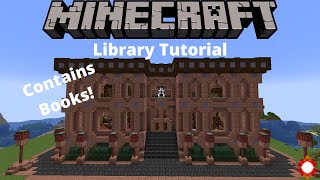 Minecraft How to Build a Library Tutorial [upl. by Alyhs760]