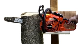 Gravity Does The Work With This VERTICAL Chainsaw Mill [upl. by Etnuhs]