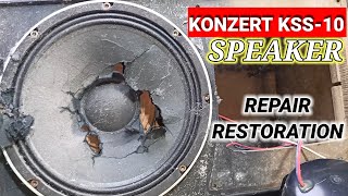 KONZERT KSS10 3WAY SPEAKER  REPAIR  RECONE [upl. by Htebzile699]