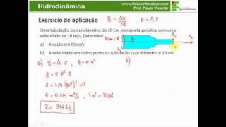 Hidrodinâmica  Vazão e equação da continuidade [upl. by Cassius570]