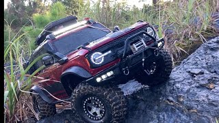 110 scale RC crawler track Ishiyama Oogimi vil climbing trail 3 FORD BRONCO [upl. by Broderick]