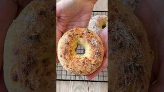 Quick and easy 🔥 Delicious cheese buns bagels recipe breakfast shorts cheesebuns [upl. by Nutter]