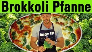 Brokkoli Pfanne  schnell lecker und gesund Muskeln aufbauen  Broccoli [upl. by Fayola]