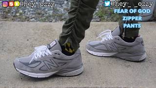 New Balance 990 v4 Gray Review  On Feet Review heyozzy Instagram [upl. by Eirolam113]