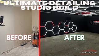 ULTIMATE DETAILING STUDIO Makeover 250k Lumen Hexagon light Installation [upl. by Nattie]