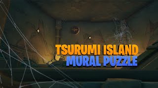 Tsurumi Island Mural Puzzle Guide  Tsurumi Island  Genshin Impact [upl. by Bortman]