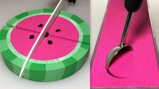 Very Satisfying and Relaxing Compilation 109 Kinetic Sand ASMR [upl. by Lunette]