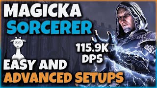 Magicka Sorcerer PvE Guide  1159k DPS  Easy and Advanced Setups  ESO Deadlands DLC [upl. by Eltotsira]