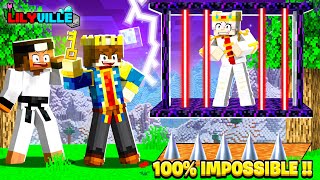 I Made 100 IMPOSSIBLE PRISON In Minecraft 😰 LILYVILLE SMP [upl. by Ahsinit]