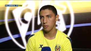 Primera entrevista de Leo Suárez como jugador del Villarreal CF [upl. by Elleynad]