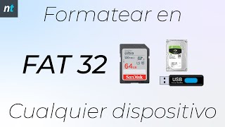 Formatear en FAT 32 CUALQUIER DISPOSITIVO  También válido para 32GB [upl. by Aneras653]