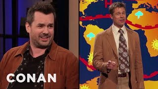 Jim Jefferies Gets Nervous When Brad Pitt Doesn’t Return His Texts  CONAN on TBS [upl. by Pentheam]