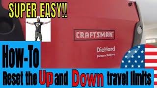 Craftsman Garage Door Opener Travel Settings  EASY HowTo Video [upl. by Eihs]