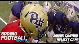 Pitts ACC POY James Conner Wears Helmet Cam  2015 Spring Football Update [upl. by Bealle]