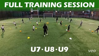 Full FootballSoccer Team Training Session ⚽️ U7  U8  U9 [upl. by Erick]