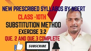 Exercise 32  Substitution method for class 10 math  FULL BREAKDOWN  devsirmath [upl. by Atinrev748]