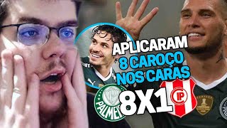 CASIMIRO REAGE AOS GOLS DE PALMEIRAS 8X1 IND PETROLERO PELA LIBERTADORES 2022  Cortes do Casimito [upl. by Inneg]