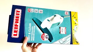 Leifheit dry amp clean window vacuum cleaner unboxing [upl. by Eohce]