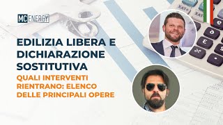 Edilizia Libera e Dichiarazione Sostitutiva Quali interventi rientrano elenco delle opere [upl. by Studnia]