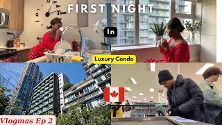 First Night in My Luxury Condo in Vancouver Canada  Vlogmas 2023 Ep 2 [upl. by Asilet]