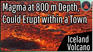 A Volcanic Eruption is Imminent in Iceland Magma is Underneath a Town amp at 800 m Depth [upl. by Morril]