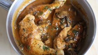 Hunters Chicken Recipe  Chicken Chasseur By the French Cooking Academy [upl. by Anthe]