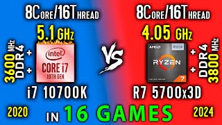 i7 10700K OC vs Ryzen 7 5700x3D Test in 16 Games or i7 10700K vs R7 5800x3D [upl. by Lorne]