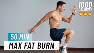 50 MIN FULL BODY CARDIO HIIT  Burn 1000 Calories No Equipment Home Workout [upl. by Daveda]