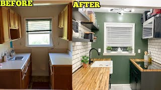 FINAL Small Kitchen Renovation REVEAL Price Included [upl. by Suicul]