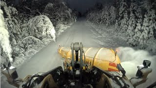 First snow plowing of the season [upl. by Osnola]