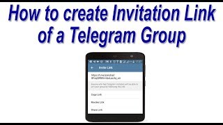 How to create Invitation Link in Telegram Group  How to add friends in Telegram Group [upl. by Aday]