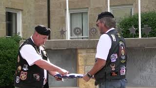 Flag Day presentation by Ride for Veterans 2024 in Dodgeville Wisconsin [upl. by Clemmy]