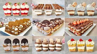 9 Tiramisu recipes No raw eggs no alcohol no gelatine No bake desserts ideas Easy amp Yummy [upl. by Eibreh176]