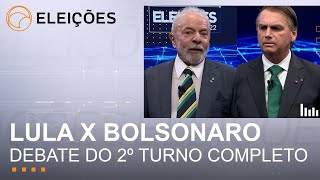 DEBATE LULA E BOLSONARO COMPLETO Lula e Bolsonaro participam do 1º debate presidencial do 2º turno [upl. by Bacchus]