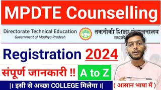 MPDTE COUNSELLING 2024  Complete Process Details  Registration Date  Choice Filling  Cutoffs [upl. by Daggett]