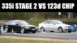 BMW 123d CHIP VS BMW 335i STAGE 2 [upl. by Casimire]