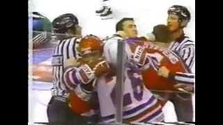 Rangers Devils line brawl April 21 1992 [upl. by Walkling]