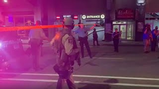 Looting unrest in downtown Minneapolis after police say shooting suspect killed self [upl. by Ettari]