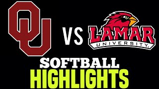 OU Sooners vs Lamar University College Softball 2024 [upl. by Niuqram]