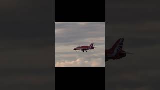 Red Arrows Arriving Back At Waddington aviation [upl. by Leckie863]