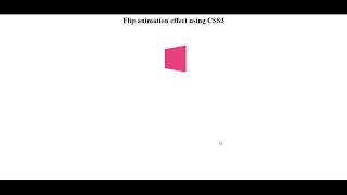 Flip Animation effect using CSS3 [upl. by Yretsym]