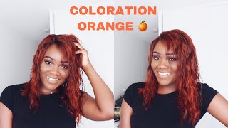 COMMENT FAIRE UNE COLORATION EN 10 MIN  ORANGE 🍊🧡COLOR [upl. by Dobrinsky]