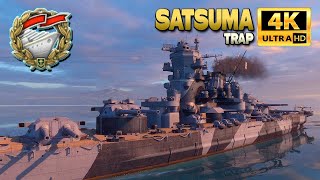 Battleship Satsuma Exciting quotSolo Warriorquot  World of Warships [upl. by Aneetsirhc252]