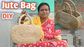 DIY Handmade Jute Rope Hand Bag  Make at home Jute DIY [upl. by Ahsoj]