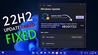 Windows 11 Version 22H2 Failed to Install  Not Installing  Cumulative Update KB5017321 Error [upl. by Retrac]