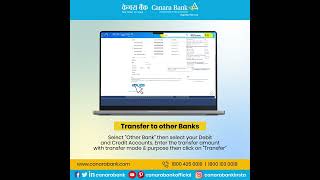 Canara Bank  Fund Transfer Tutorial to other banks [upl. by Melnick940]